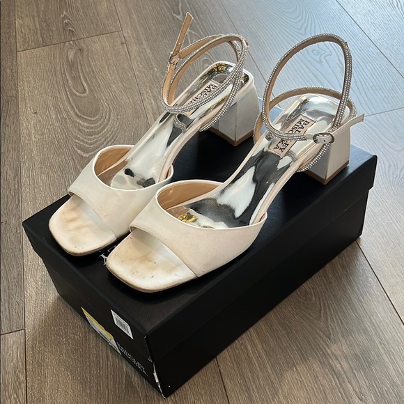 Badgley Mishka Infinity Bridal Shoe Block Heel Size 8.5 - Picture 1 of 16